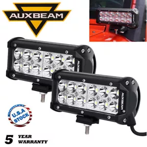 AUXBEAM 7" LED Barra de Luz de Trabajo Faro de Conducción Punto Viga Offroad Vainas Antiniebla Camión - Imagen 1 de 12