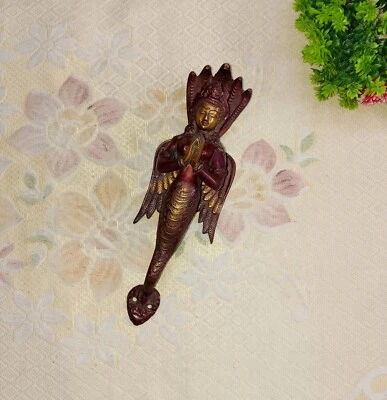 11英寸美杜莎蛇女士前门把手黄铜美人鱼门拉12月CA172 — 第 1/4 张图片