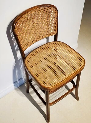 Vintage "Josef Hoffman" Tall Mid Century Cane Chair - VGC - 37" Tall - Free Ship - Image 1 of 4