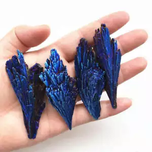 Natural Rainbow Aura Quartz Crystal Kyanite Titanium Cluster Healing Stone Decor - Picture 1 of 12