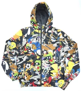 Members Only Looney Tunes Mens S Full Zip Hooded Windbreaker Jacket Collab Print - Picture 1 of 13