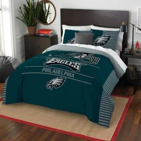 Philadelphia Eagles NFL 3PCS King Comforter Set *New* Cover