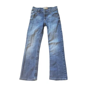 Wrangler 20X Jeans Boys Blue Regular Adjustable Waist Denim Cowboy Youth Sz 9 - Picture 1 of 9