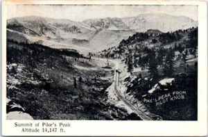 1900s Early CO Postcard Summit of Pike's Peak Railroad Tracks Pilot Knob Unpost - Picture 1 of 2
