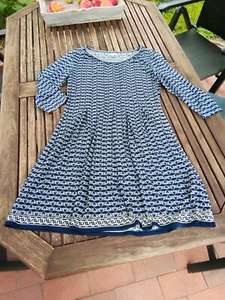 Vestido camisero Max Studio elástico azul amarillo corazón jersey bonito caso L 40/42 - Imagen 1 de 6