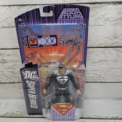 Mattel DC SuperHeroes Traje Negro Superman 2007 6" Figura Posable Con Diorama Foto 1 de 4