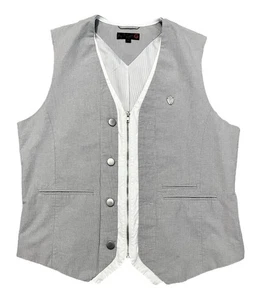 Chaleco Guess Imitación Capas Para Hombres XXL Gris Micro Cuadros para Traje Esmoquin Informal Forrado - Imagen 1 de 8