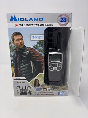 Midland Two-Way Radios - Walkie Talkies 2-Pk 28-mile 22-Channel, Black - Image 1 of 4