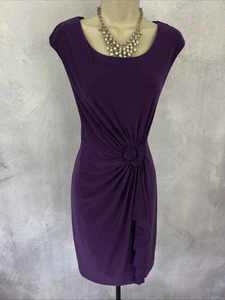 Ronni Nicole Dress UK 10 Sleeveless Purple Stretch Party Evening Guest Occasion - Picture 1 of 18