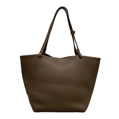 Auténtico bolso de mano THE ROW Park 3 - cuero de becerro grano marrón oscuro Foto 1 de 4