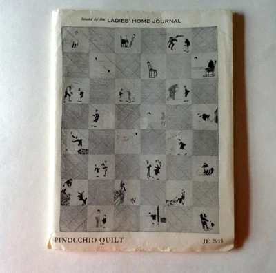 Vintage 1958 PINOCHO PATRÓN DE EDREDÓN Damas Hogar Diario APLIQUE JE 2913 Foto 1 de 4