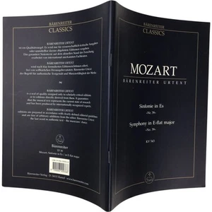 Mozart Symphony No 39 E-flat Major KV 543 Bärenreiter Classics Study Score - Picture 1 of 10