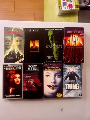 HORROR VHS LOT, 8 Great Titles Some Sealed, The Thing, Body Double, Alien, Lambs - Image 1 of 4