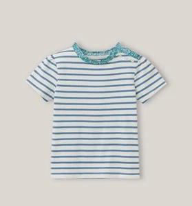 NWT Cyrillus 6Y Blue Striped And Liberty Collared Shirt - Picture 1 of 2