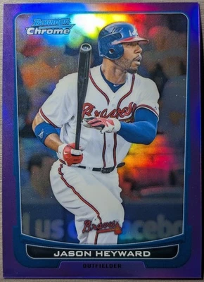 2012 Bowman Chrome - Jason Heyward #202 Purple Refractor /199 Braves Cubs - Image 1 of 2