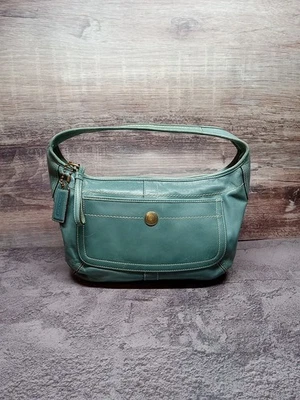 Bolso de hombro Coach Soho Hobo Ergo de cuero azul turquesa para mujer 10740 Foto 1 de 4