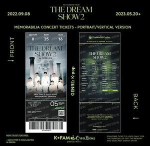 NCT DREAM TOUR: THE DREAM SHOW 2: - Custom Memorabilia K-pop Concert Tickets - Picture 1 of 7