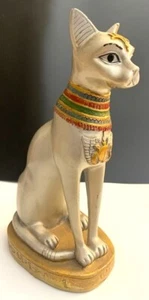 Bastet - Cat Goddess of Egypt STATUE / FIGURINE - Adorned with a 2x Asp Necklace - Picture 1 of 11