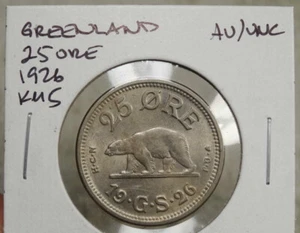 1926 Groenlandia 25 minerali, KM5, originale AU/Unc, scarso 0505-07 - Foto 1 di 3