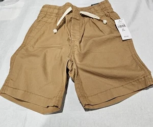 GAP Boys Size XS (4-5) Khaki  Drawstring Elastic Waist Easy Pull-On Shorts  - Picture 1 of 5