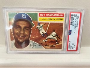 1956 Topps #101 Roy Campanella gray back PSA 4 (MK) VG-EX HOF DODGERS