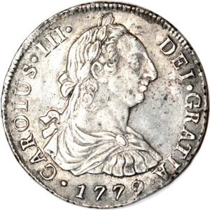 Peru Charles III 8 Reales, 1779 LIMAE MJ AU K18108 - Picture 1 of 2