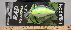 NEW Freedom Tackle RAD Squarebill 1.5S 3/8 oz  2-3/8" Blue / Chartreuse - Picture 1 of 3