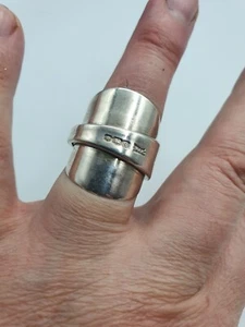 Handgefertigter massiver Silber Löffelring Gr. S, komplett gepunzt - Bild 1 von 10