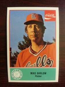 1977 Cramer SALT LAKE CITY Gulls #21 MIKE BARLOW Oneonta NEW YORK Angels