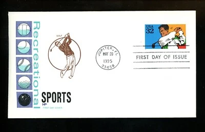 US FDC #2961//2965 / 2965 Farnam 1995 Jupiter FL Recreational Sports Golf  - Image 1 of 2