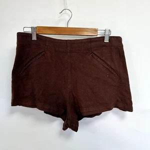 Free People If You Try Leinenshorts. Schokobraun. US 2 / UK 6 - Bild 1 von 5