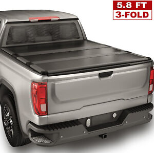 5.8FT Hard Solid Tonneau Cover For 2007-2024 Silverado Sierra 1500 Truck Bed