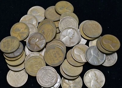 1925-D Wheat Penny Roll - 50 Pennies Circulated - Image 1 of 4