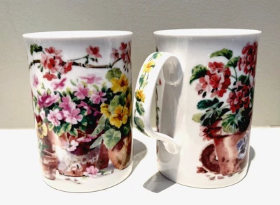 ¡Un regalo para el jardinero! Par de tazas Royal Doulton Expressions "Market Garden" Foto 1 de 4