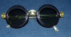 VINTAGE 90ER ART DECO 30ER JAHRE STIL RUNDE SONNENBRILLE FRANKREICH - Bild 1 von 8