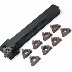 10Pcs 16ER AG60 Threading Insert + SER1212H16 12mm Lathe CNC Cutting Tool Holder - Picture 1 of 6