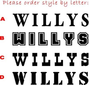 Custom hood door fender decal tj yj cj 15 inch wide 2.5 Tall - Picture 1 of 2