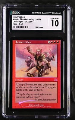 INSURRECTION Onslaught Foil Rare CGC 10 Gem Mint MTG [Nostalgium] - Image 1 of 2