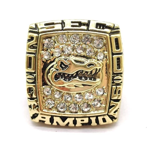 2000 Alex Brown Florida Gators Ring Football Champions Souvenir Gold Plated Fan Cover