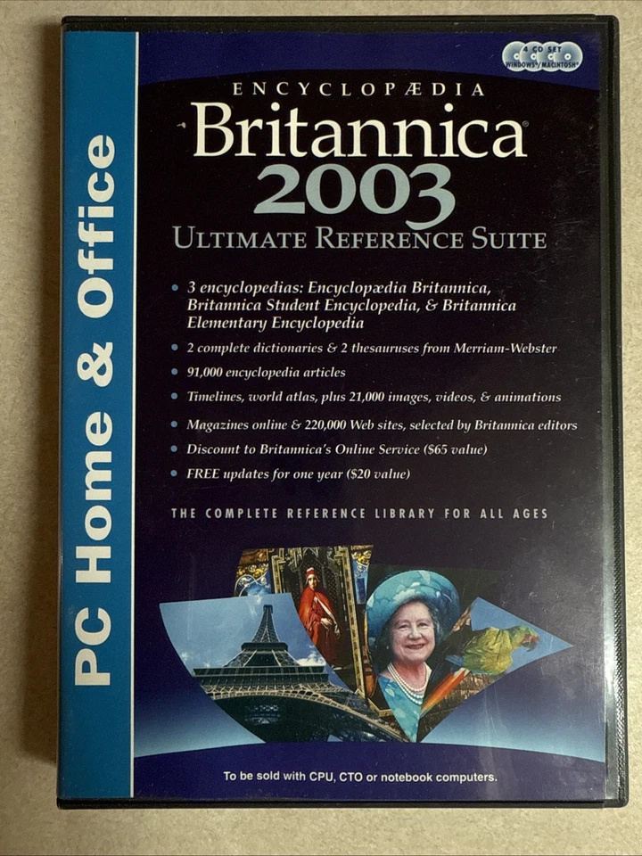 Nuevo sellado Encyclopedia Britannica 2003 Ultimate Reference Suite para Windows/Mac Foto 1 de 2