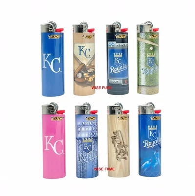 NUEVO 8 piezas GRANDE tamaño KC Kansas City Royals MLB encendedores de béisbol bic LIMITADOS Foto 1 de 4