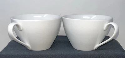 Lote (2) Caja y Barril Blanco Cappuccino Taza Gran Tamaño Taza de Café Porcelana 16oz Foto 1 de 4