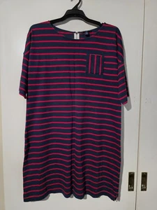 Womens TOMMY HILFIGER Striped S/S T-Shirt Dress - Size XL (T60) - Picture 1 of 3