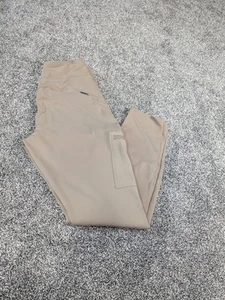 Athleta Go Far Travel Pant Beige Size 10 Zip Cargo Pockets Stretch Comfort - Picture 1 of 7