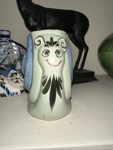 Vintage Ceramic Pottery Snail Made In Mexico Handmade Signed Vase - Picture 1 of 6