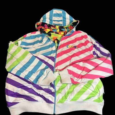 Coogi 90s Style Retro Track Jacket Hoodie Reversible PAC MAN Neon Y2K 3XL - Image 1 of 4