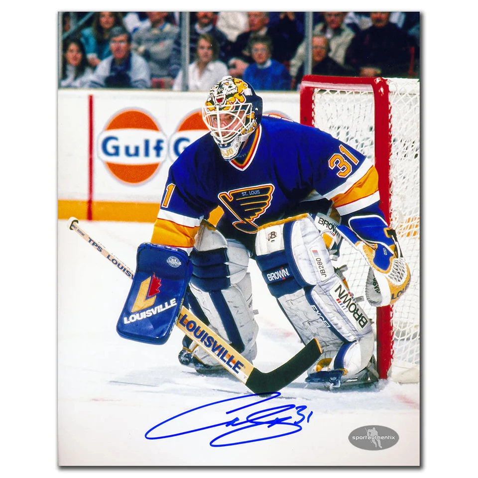 Curtis Joseph St. Louis Blues ACCIÓN Autografiado 8x10 Foto 1 de 1