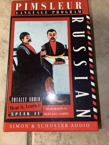 VINTAGE Pimsleur Beginner Russian 1995 4x Audio Tape Cassette Language Program - Imagen 1 de 4