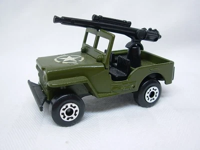 Lesney Matchbox SF #38 Jeep, army green body, black interiors and base. Silver h - Image 1 of 4