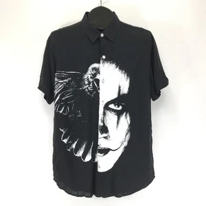 Hot Topic The Crow Split Woven Button Up Shirt Men's Medium Movie Eric Draven - Picture 1 of 9